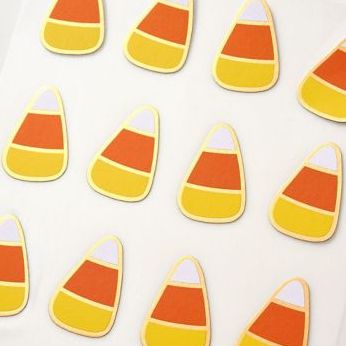 Candy Corn Halloween Stickers