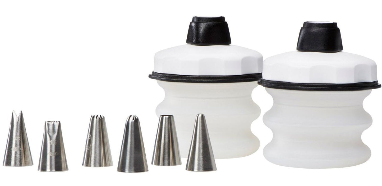 Baker's 8 Pc Silicone Decorating Bottle Kit