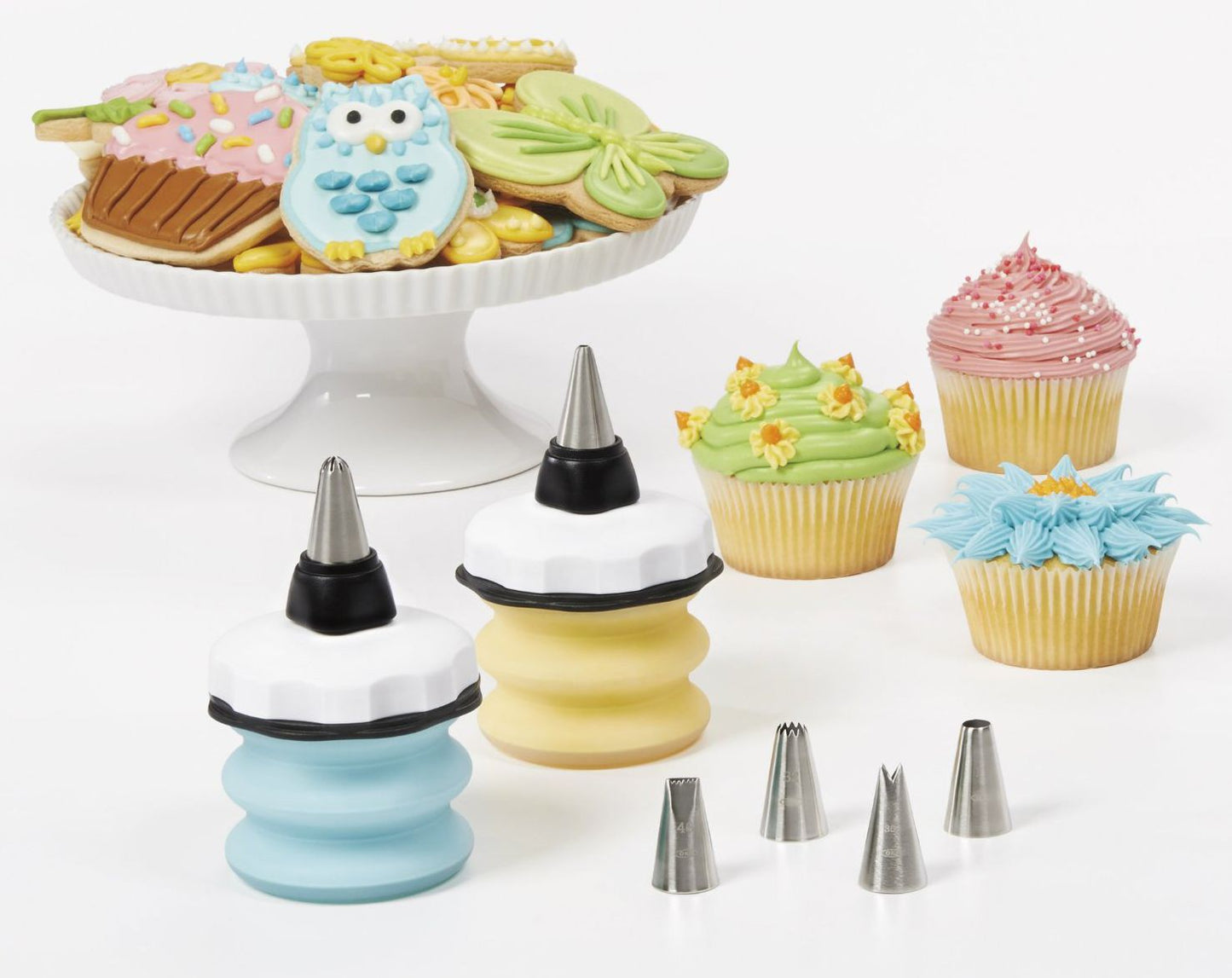Baker's 8 Pc Silicone Decorating Bottle Kit