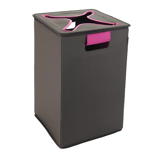Oxo Tot Flip-In Hamper, Brown/Pink