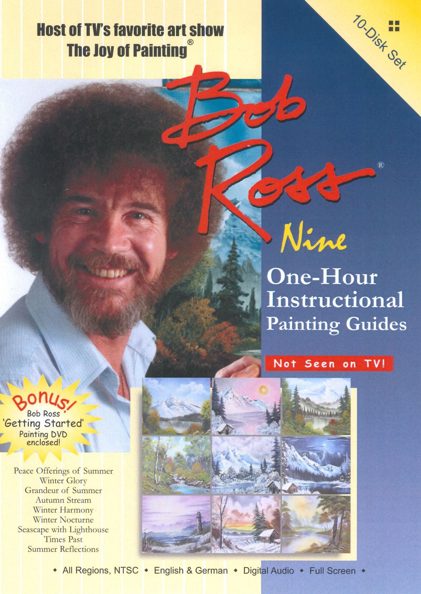 Bob Ross: Nine One-Hour Instructional Guides [10 Discs]
