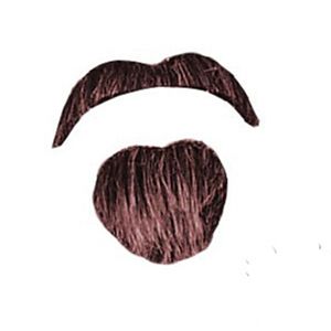 Forum Novelties 125442 Mustache and Goatee- Literate- Brown