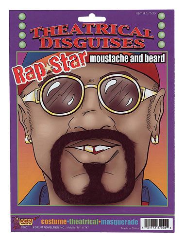 Forum Novelties 57536F Hip Hop Rapper Moustache and Beard Set