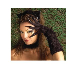 Forum Novelties Inc 19341 SophistiCats - Long Black Gloves with Claws