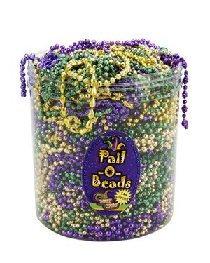 Forum Novelties 58932F 144 Piece Bucket Of Mardi Gras Beads