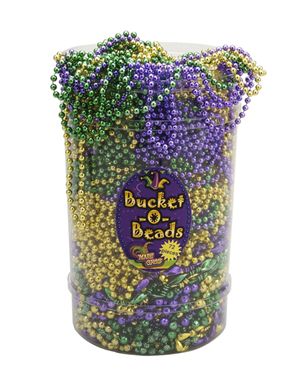 Forum Novelties 58933F 72 Piece Mardi Gras Bucket Of Beads