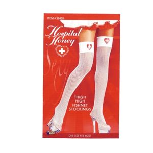 Forum Novelties 140481 Hospital Honey- Nurse Fishnet Thigh Highs
