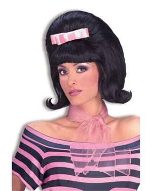 Forum Novelties 61538 Black 50's Bouffant Wig Adult
