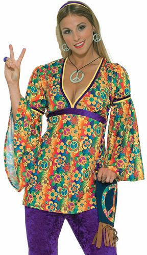 Forum Novelties Inc 33794 Hippie Peace Sign Necklace and Earrings