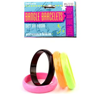 Forum Novelties Inc 33811 80 s Bangle Bracelet Set 4 piece