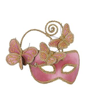 Forum Novelties 62467F Pink Butterfly Mask