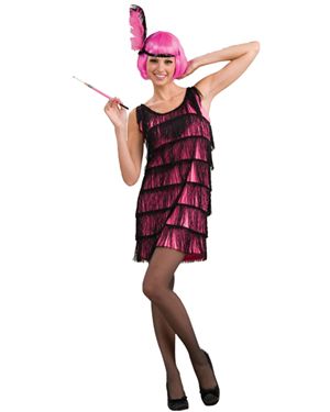 Forum Novelties F62840-XSS Womens Jazzy Hot Pink Flapper Costume Size X-Small/Sm