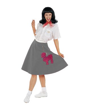 Forum Novelties 23545 Charcoal Grey Felt Poodle Skirt Adult Costume