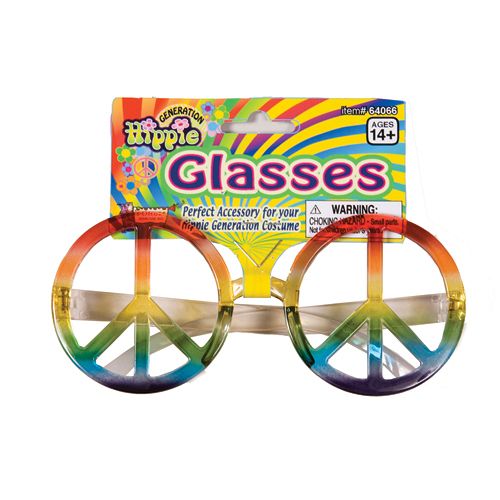 Forum Novelties 64066F Rainbow Peace Sign Glasses