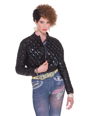 Forum Novelties 64748F-STD Adult Black Hip Hop Quilted Jacket Size Standard