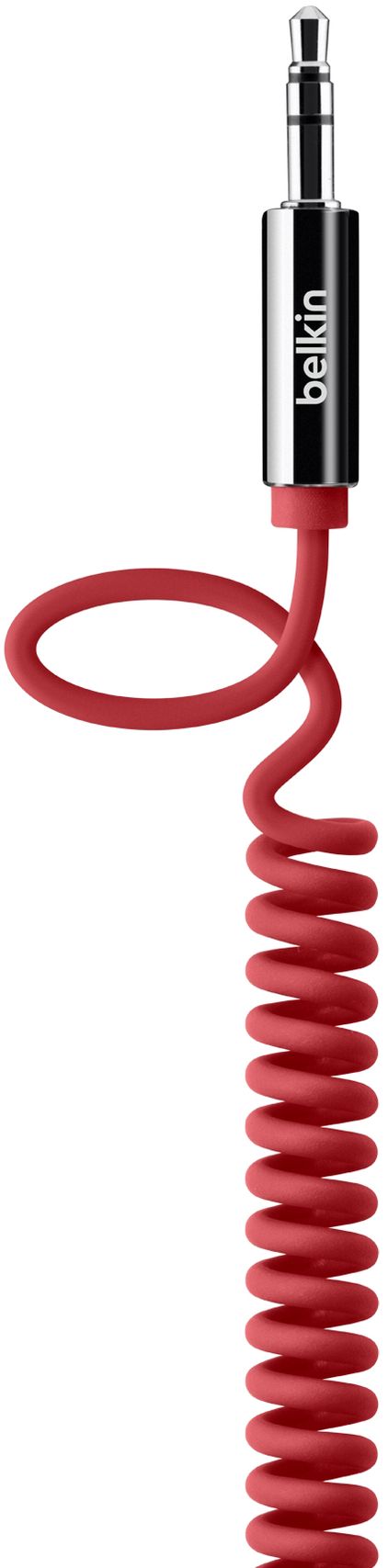 Belkin AV10126tt06-RED MIXIT Coiled AUX 6' Cable--Red