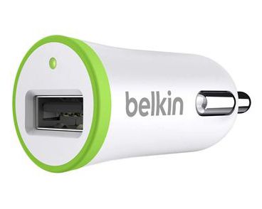 Belkin F8J051btWHT SINGLE MICRO CAR CHARGER,IPHNX,5V,2.1A,WHITE