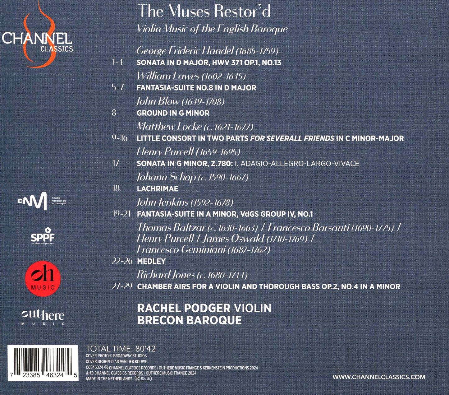 Muses Restor'd (Baltzar / Geminiani / Brecon Baroque)