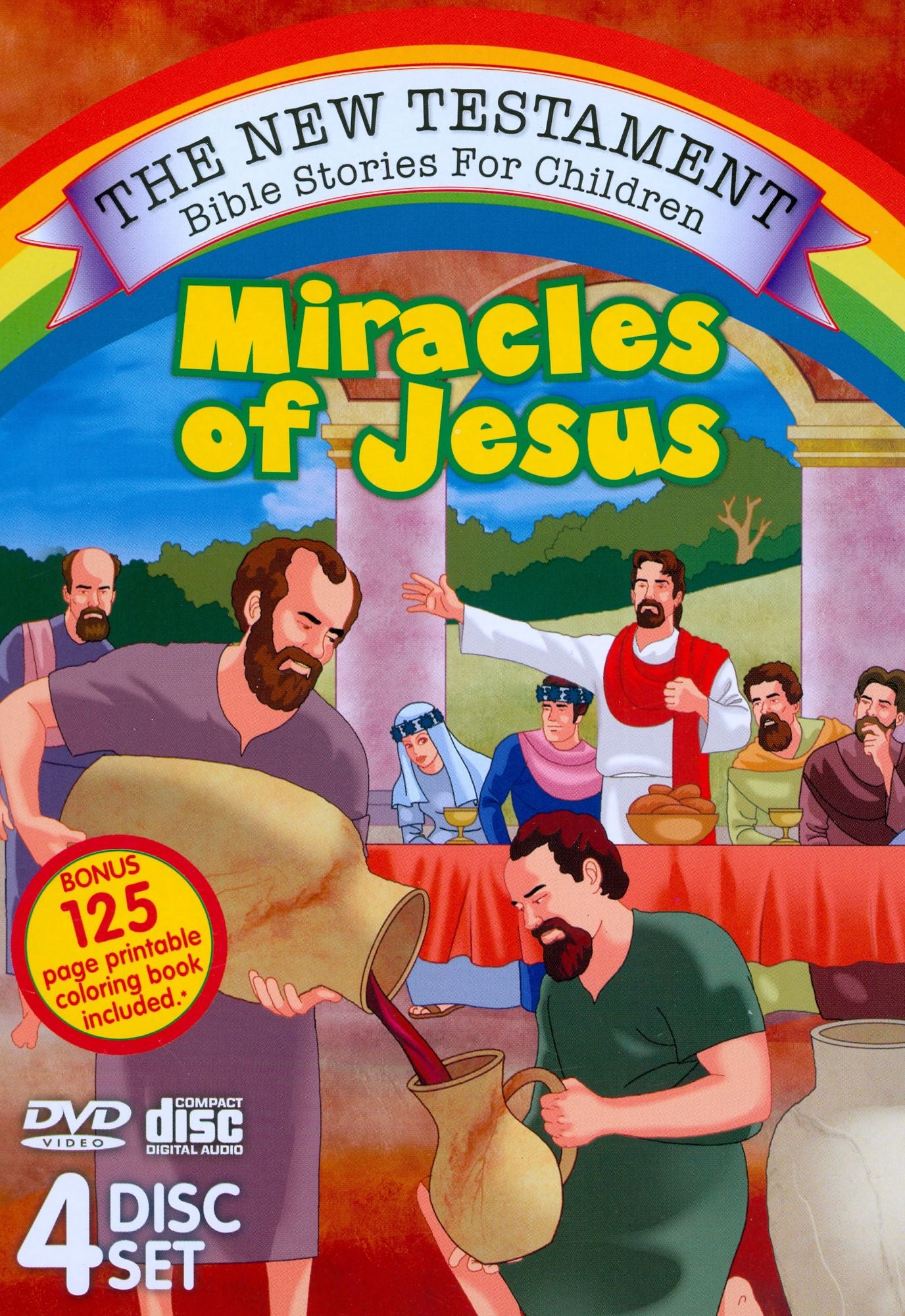The New Testament Bible Stories for Children: The Miracles of Jesus [Tin Case] [4 Discs] [DVD/CD]