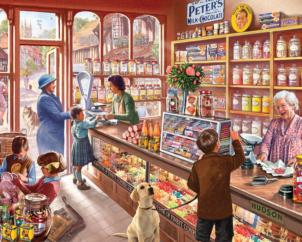 White Mountain Puzzles Old Candy Store - 1000 Piece Jigsaw Puzzle