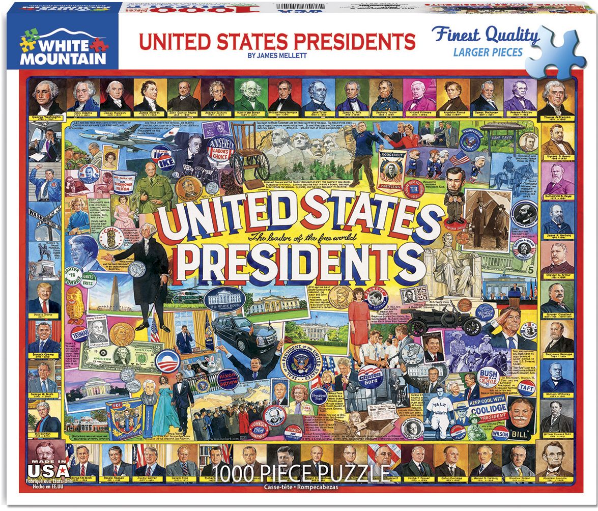 White Mountain Puzzles US President - 1000 Piece Jigsaw Puzzle