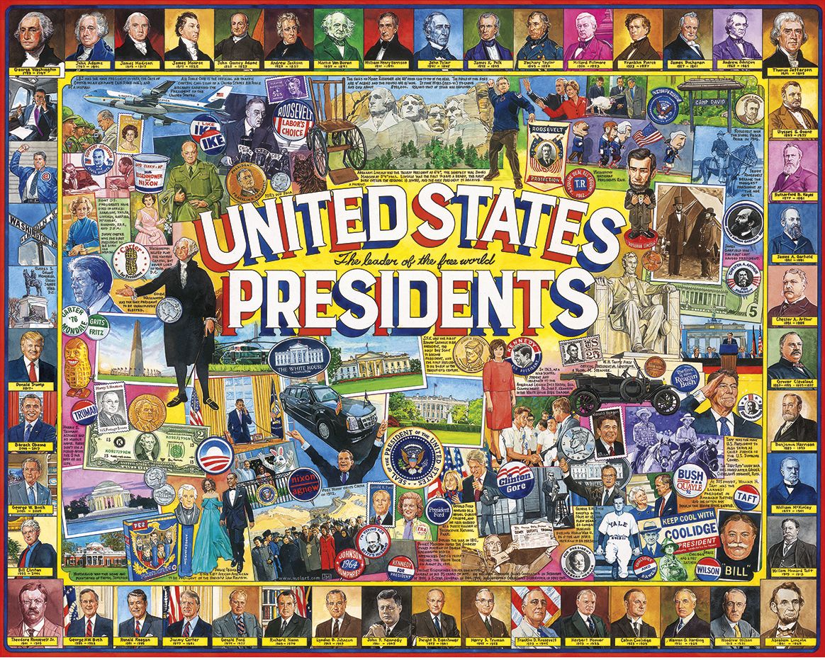 White Mountain Puzzles US President - 1000 Piece Jigsaw Puzzle