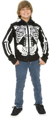Charades Costumes 181856 Skeleton Sweatshirt Hoodie Child Costume