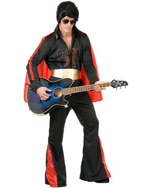 Charades Costumes CH01767-M Mens Black Rhinestone Rock Star Costume Size Medium
