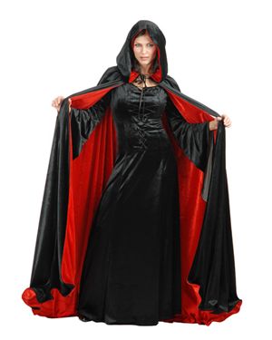 Charades Costumes 02263CH-STD Womens Reversible Black and Red Cloak Size Standard
