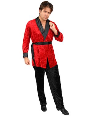 Charades Costumes CH01218P-3X Mens Plus Size Smoking Jacket Costume Size 3X
