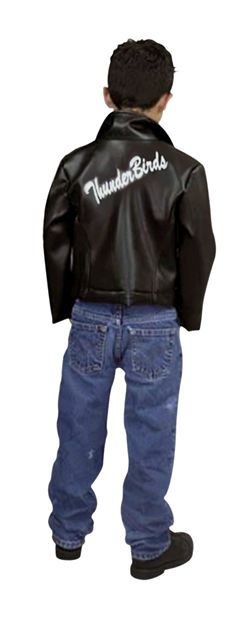 Charades Costumes 19501 Fifties Leather Jacket Child Costume Size Large 10-12