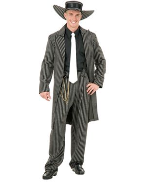 Charades Costumes CH02136-L Adult Black and White Zoot Suit Costume Size Large