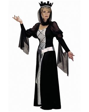 Charades Costumes CH88170-L Black Queen Adult Costume Size Large