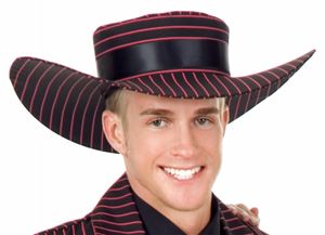 Charades Costumes 180390 Zoot Suit- Black-Red Adult Hat