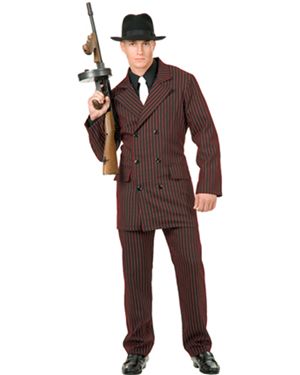 Charades Costumes CH52162P-3X Mens Plus Size Black & White Gangster Size 3X