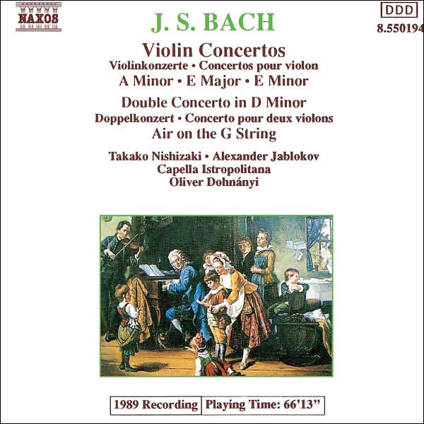 Bach: Violin Concertos; Double Concerto; Air on the G String
