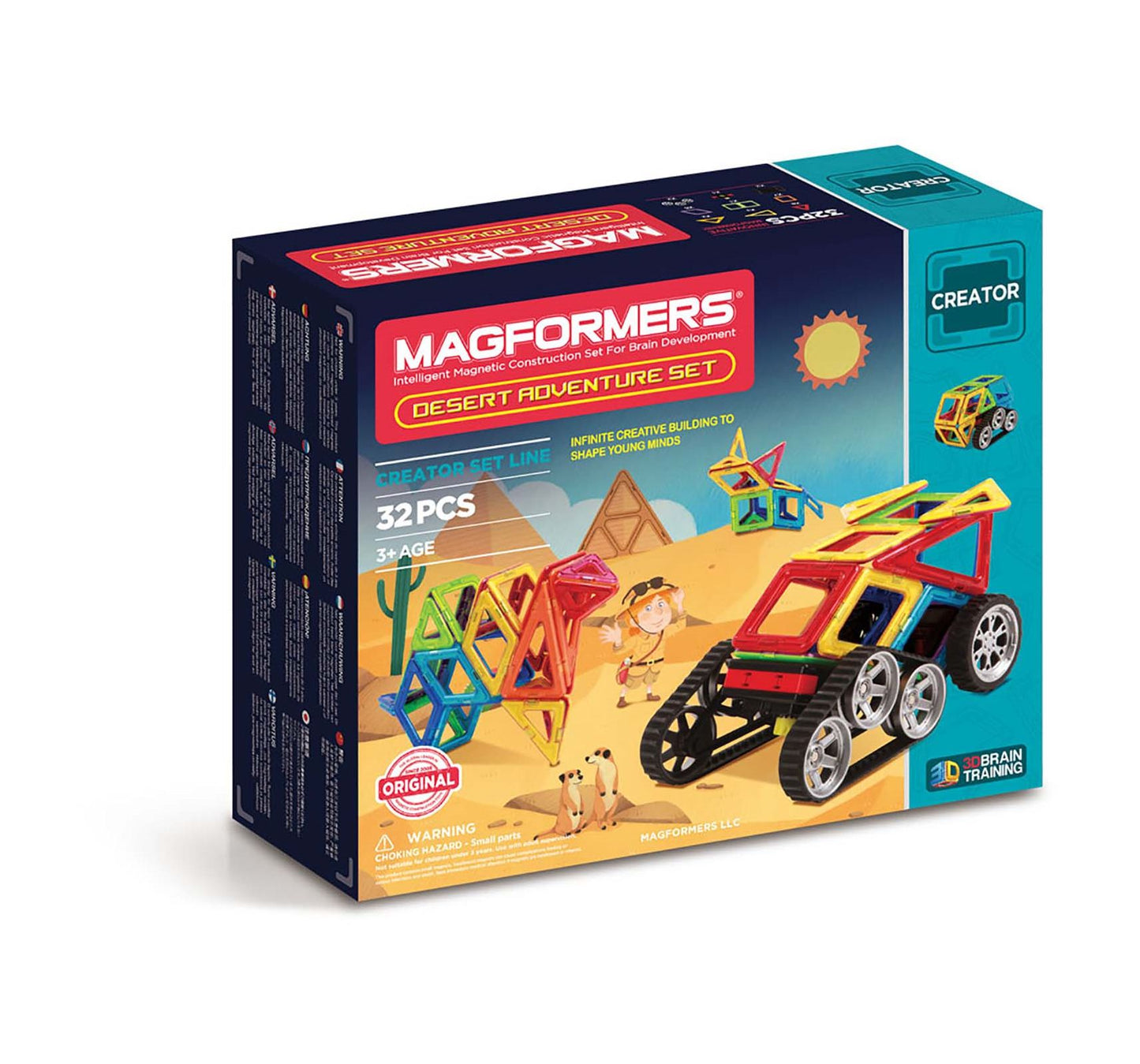 Magformers Adventure Desert 32 Piece Magnetic Construction Set