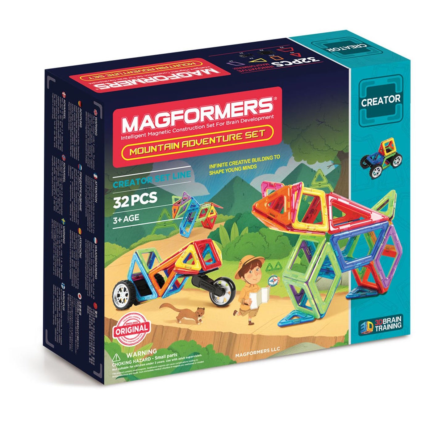 Magformers Advenuture Mountain 32 Piece Magnetic Construction Set
