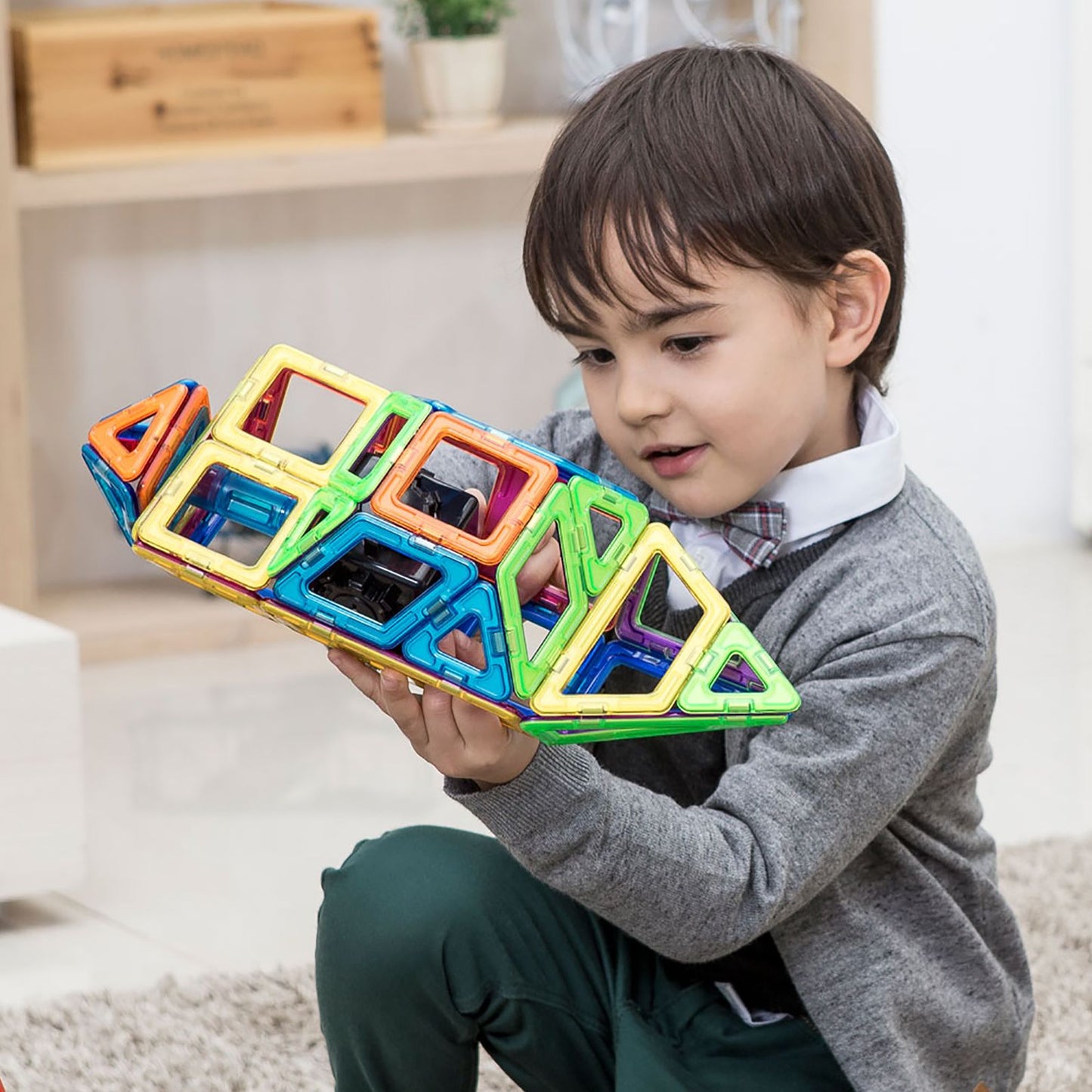 Magformers Adventure World 76 Piece Magnetic Construction Set