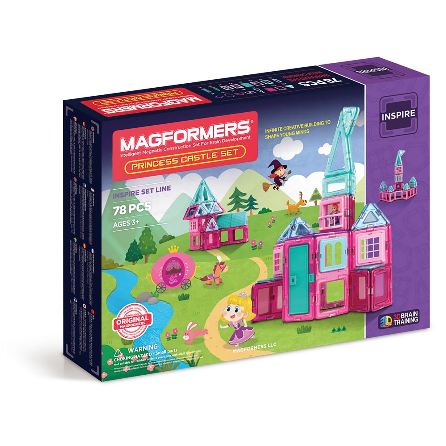 Magformers Princess Castle 78 Piece Magnetic Construction Set