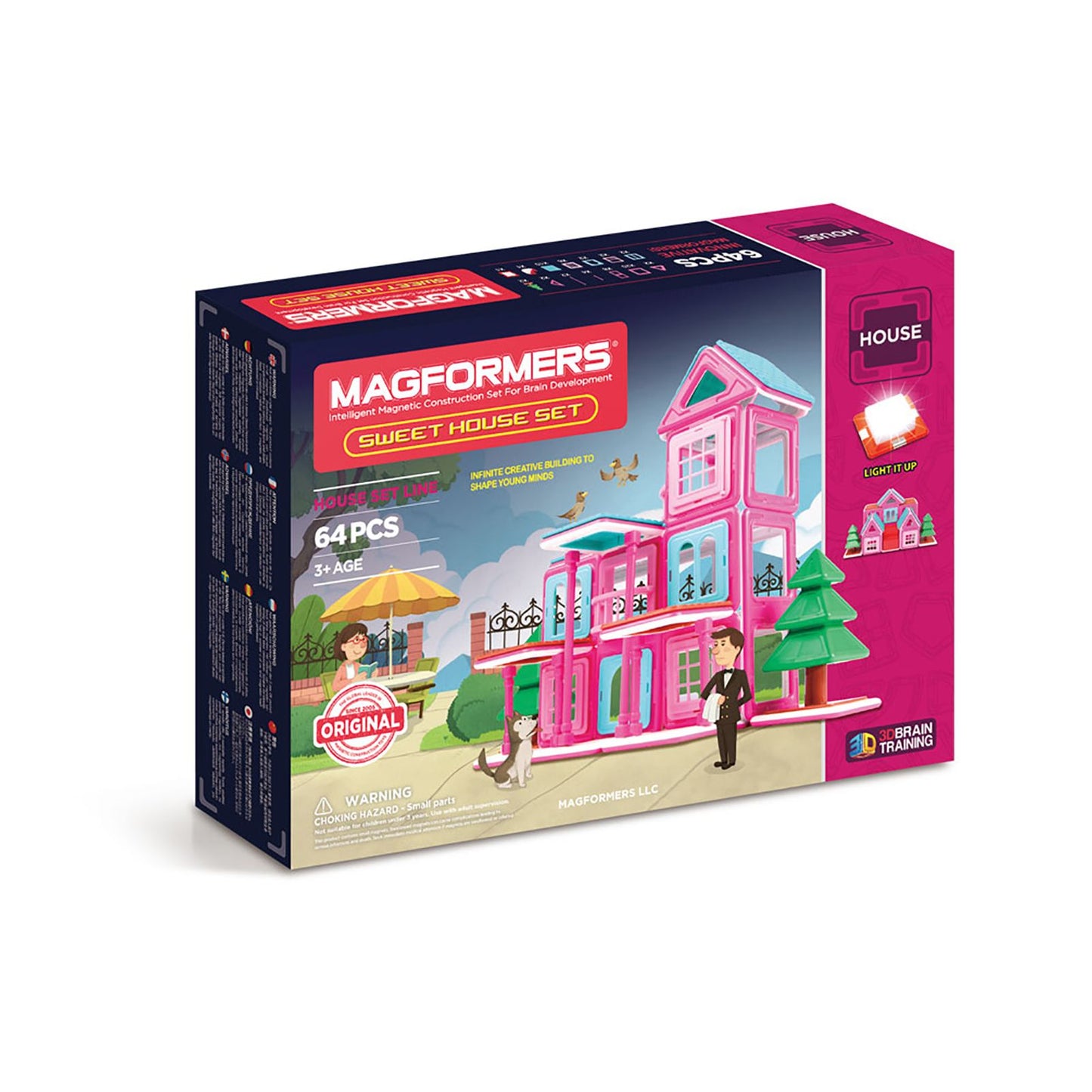 Magformers Sweet House 64 Piece Magnetic Construction Set