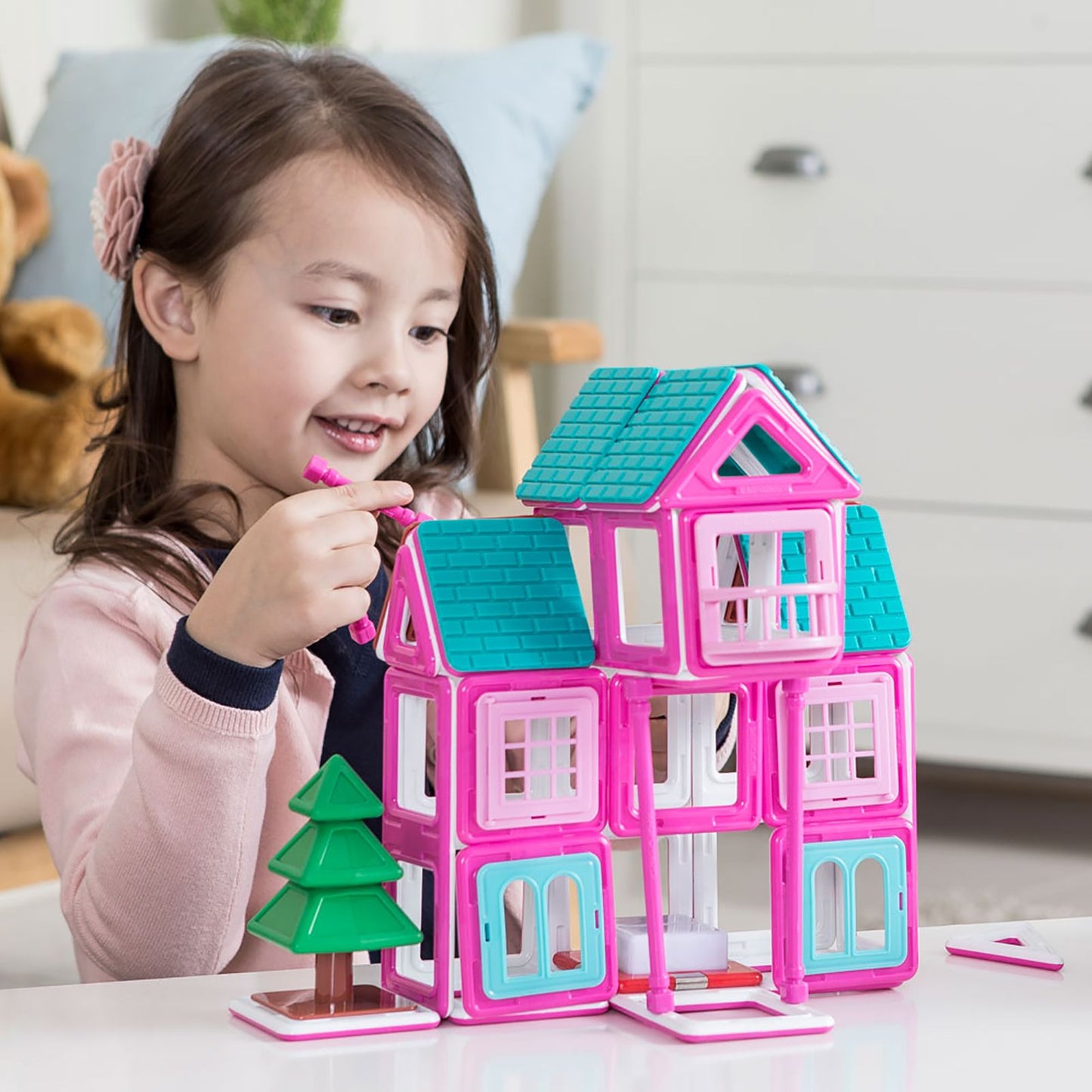 Magformers Sweet House 64 Piece Magnetic Construction Set