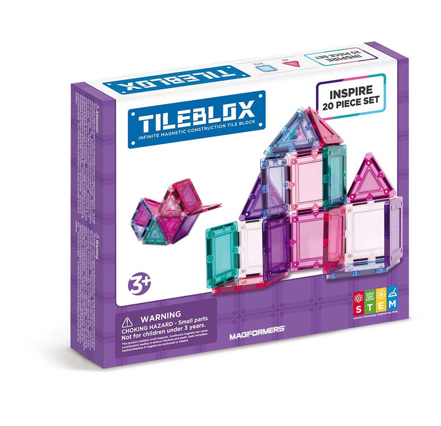Magformers TILEBLOX Inspire 20 Piece Magnetic Construction Set