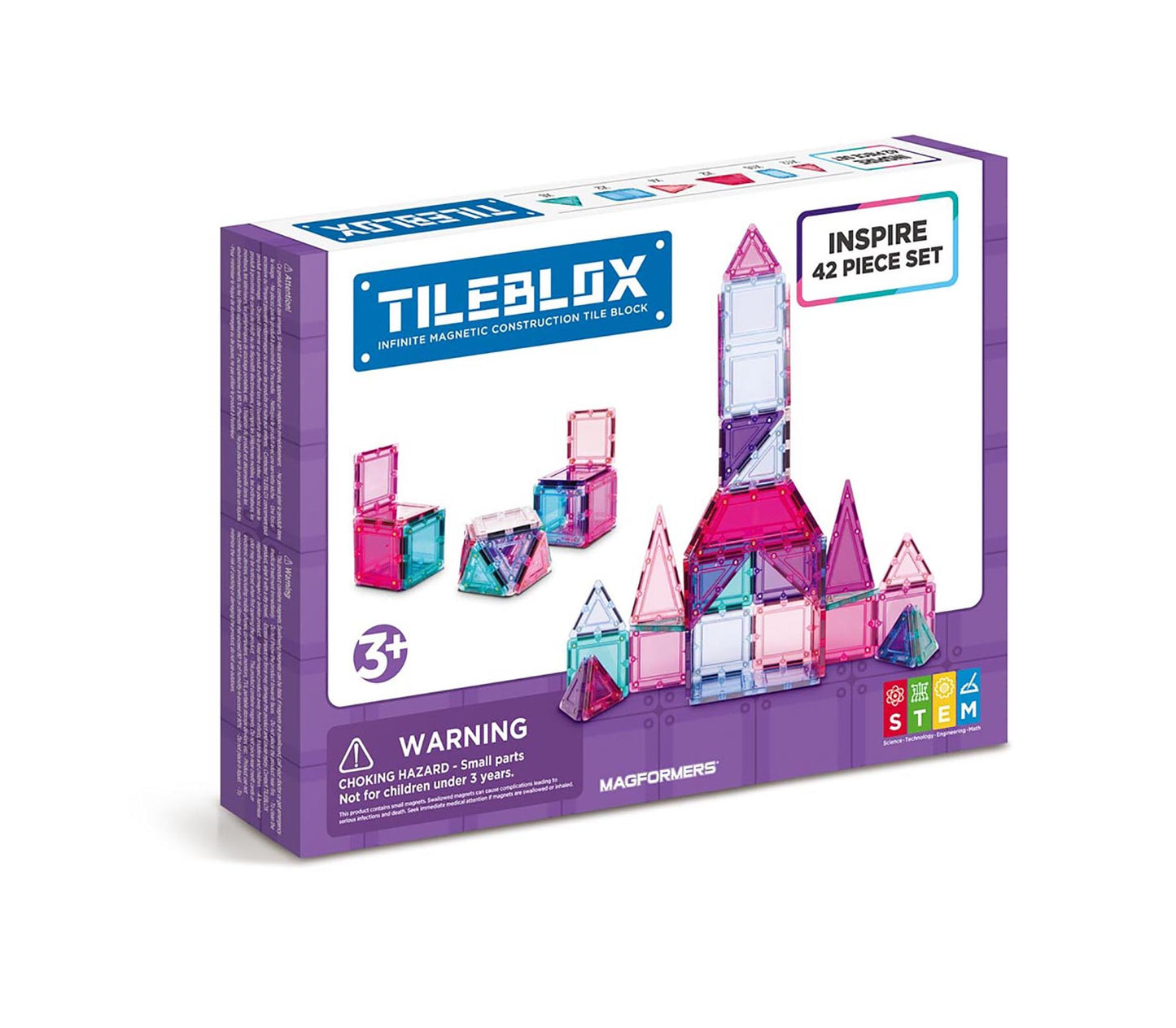 Magformers TILEBLOX Inspire 42 Piece Magnetic Construction Set