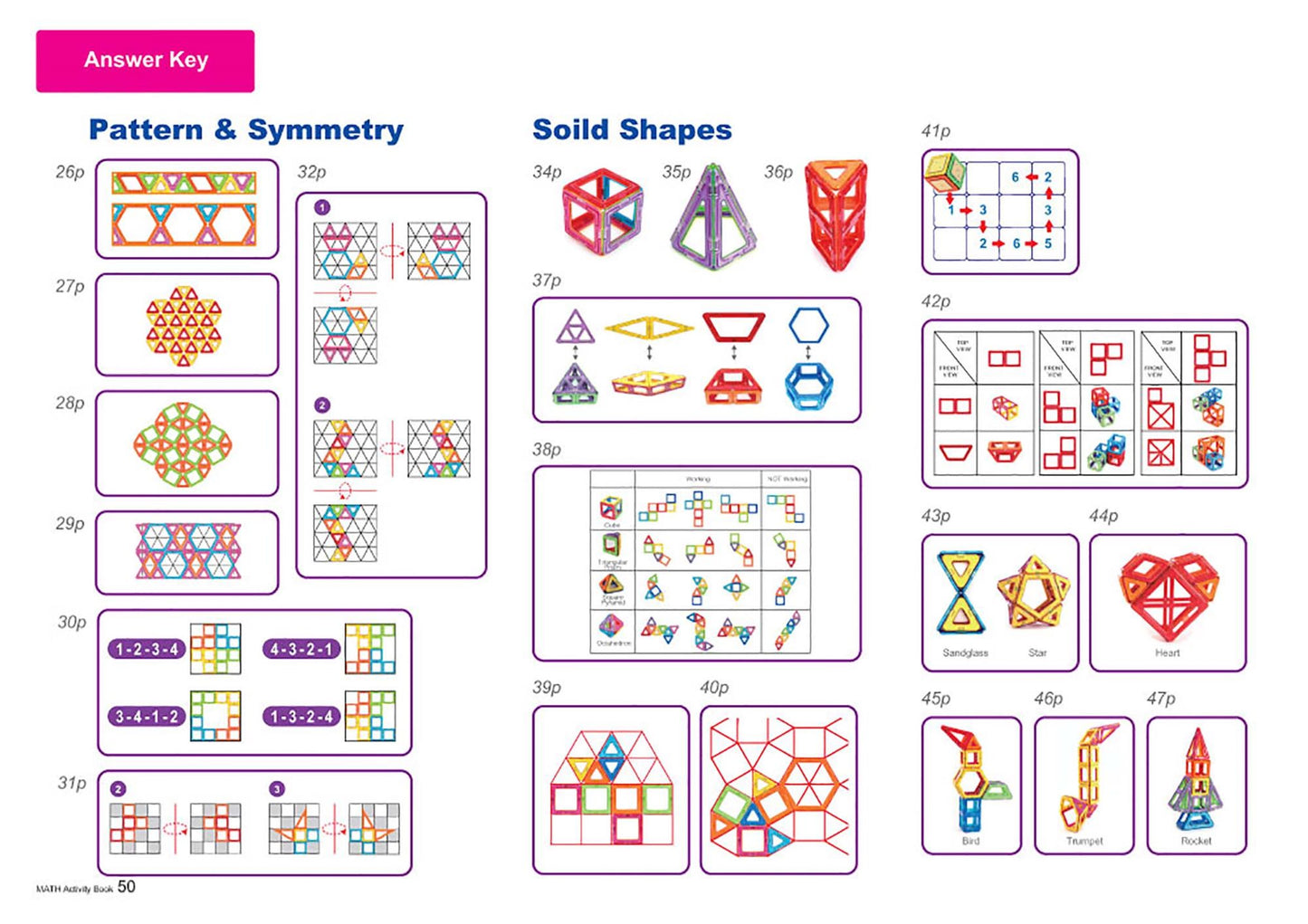 Magformers 63000 Geometric Math Activity Book