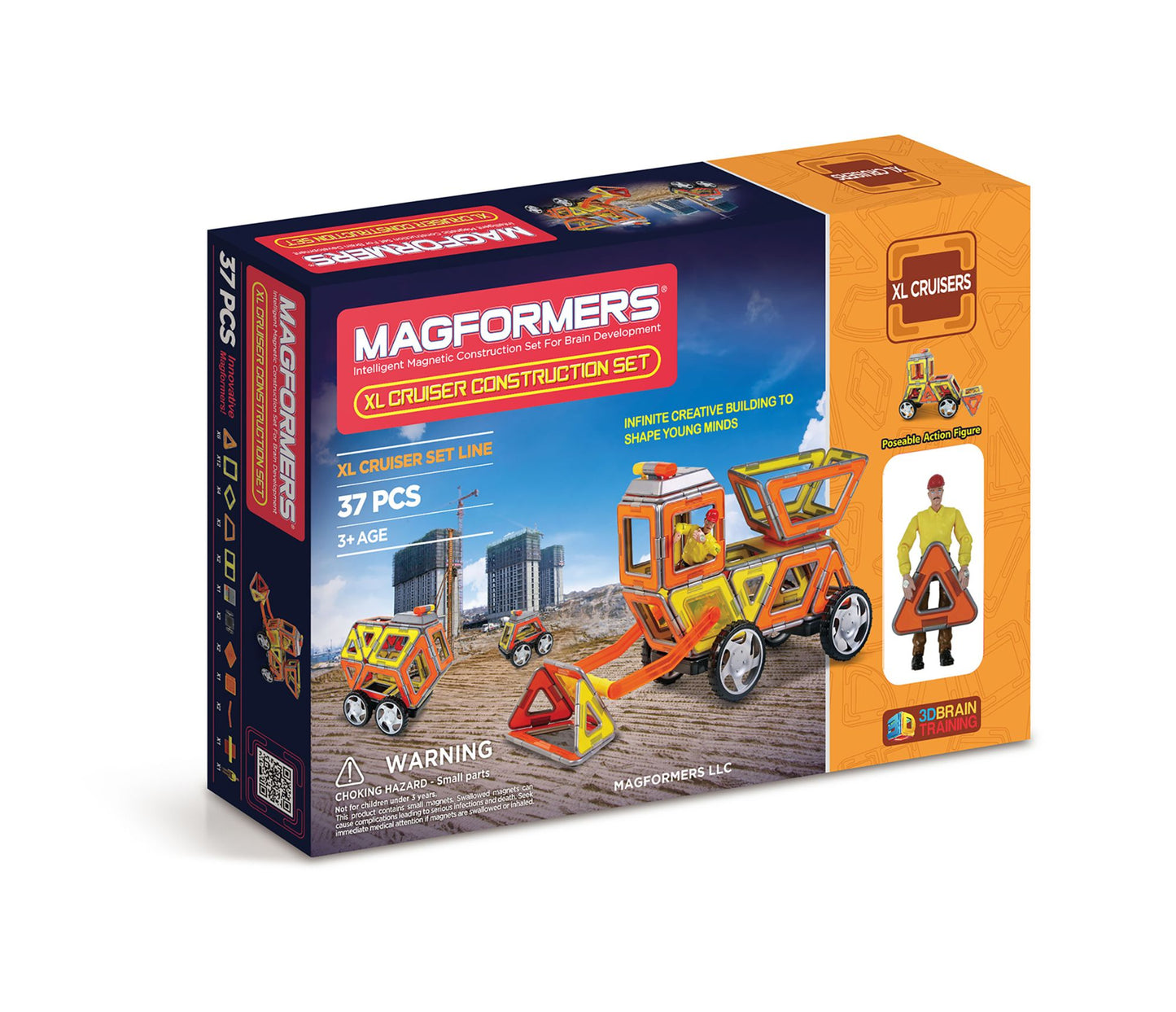 Magformers XL Cruisers Construction Set 37 Piece Magnetic Construction Set