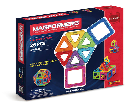 Magformers 63087 Geometric Rainbow, 26 Piece Set