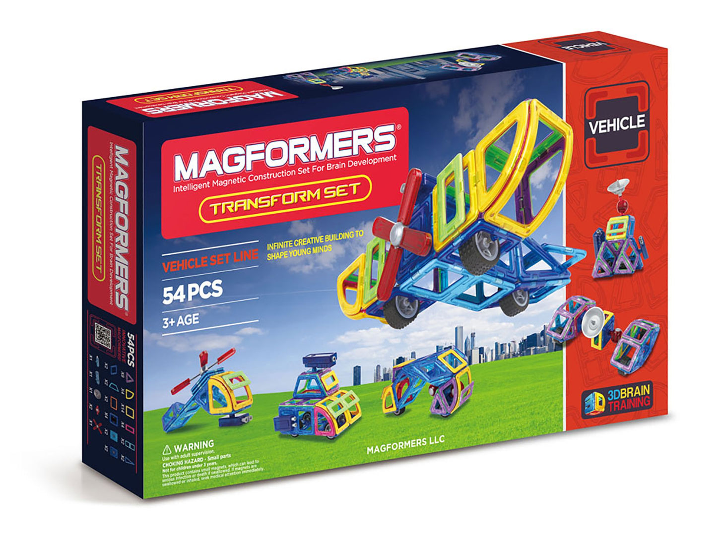 Magformers 63089 Geometric Transform, 54 Piece Set
