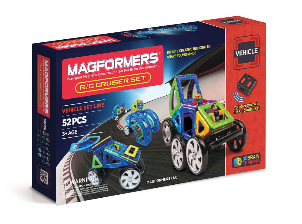 Magformers 63095 Geometric RC Custom, 52 Piece Set