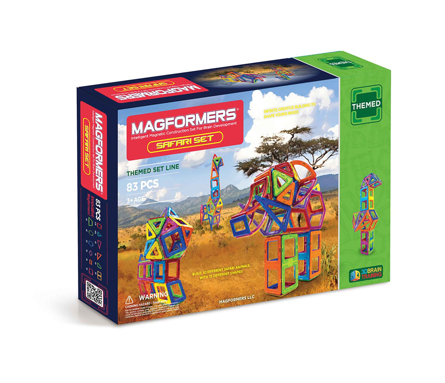 Magformers Safari 83 Piece Magnetic Construction Set